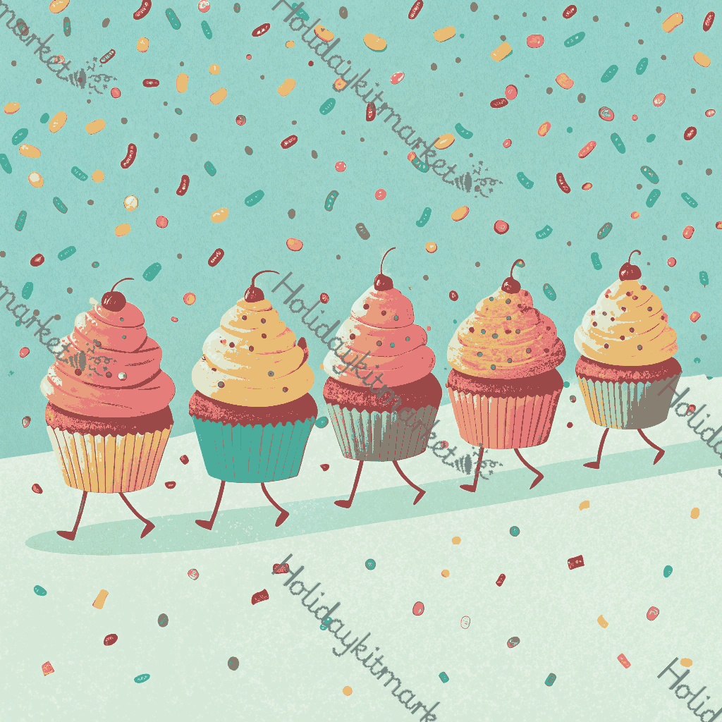 Cupcake Parade March Poster
