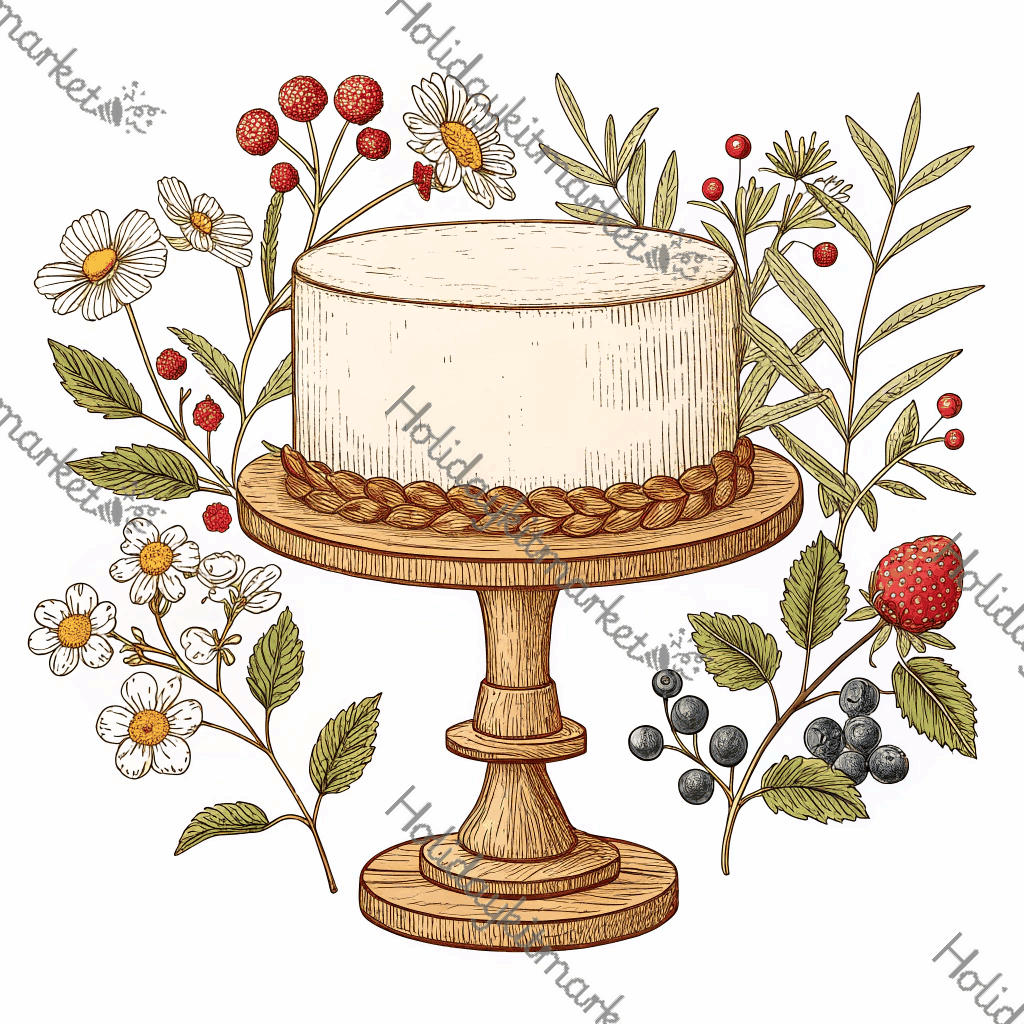 Wooden Cake Stand Poster