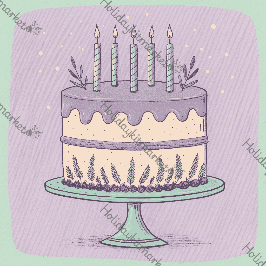 Pastel Candle Glow Poster