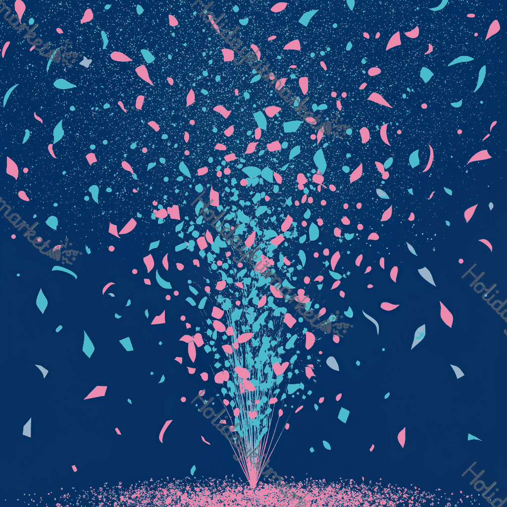 Neon Confetti Blast Poster