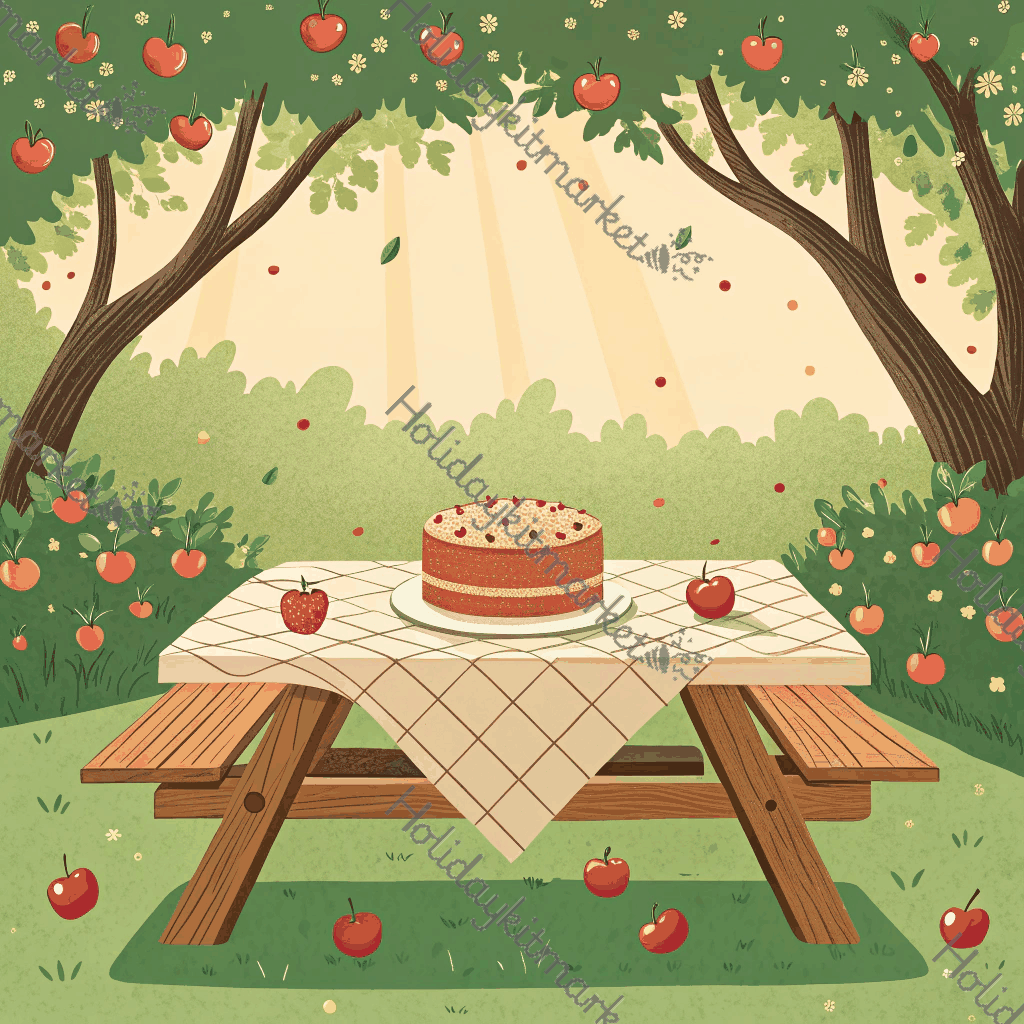 Apple Orchard Cake Poster