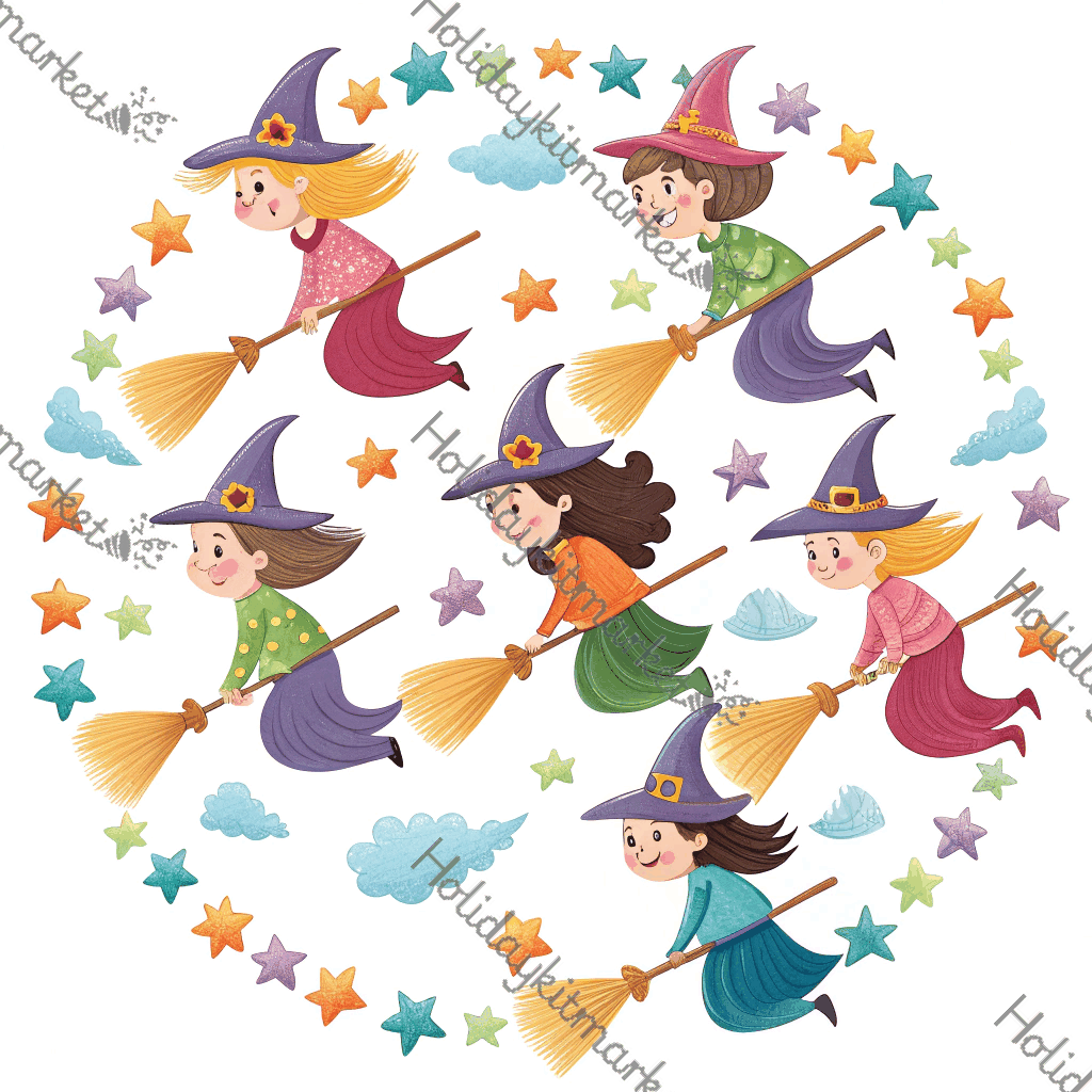 Flying Broom Race Poster