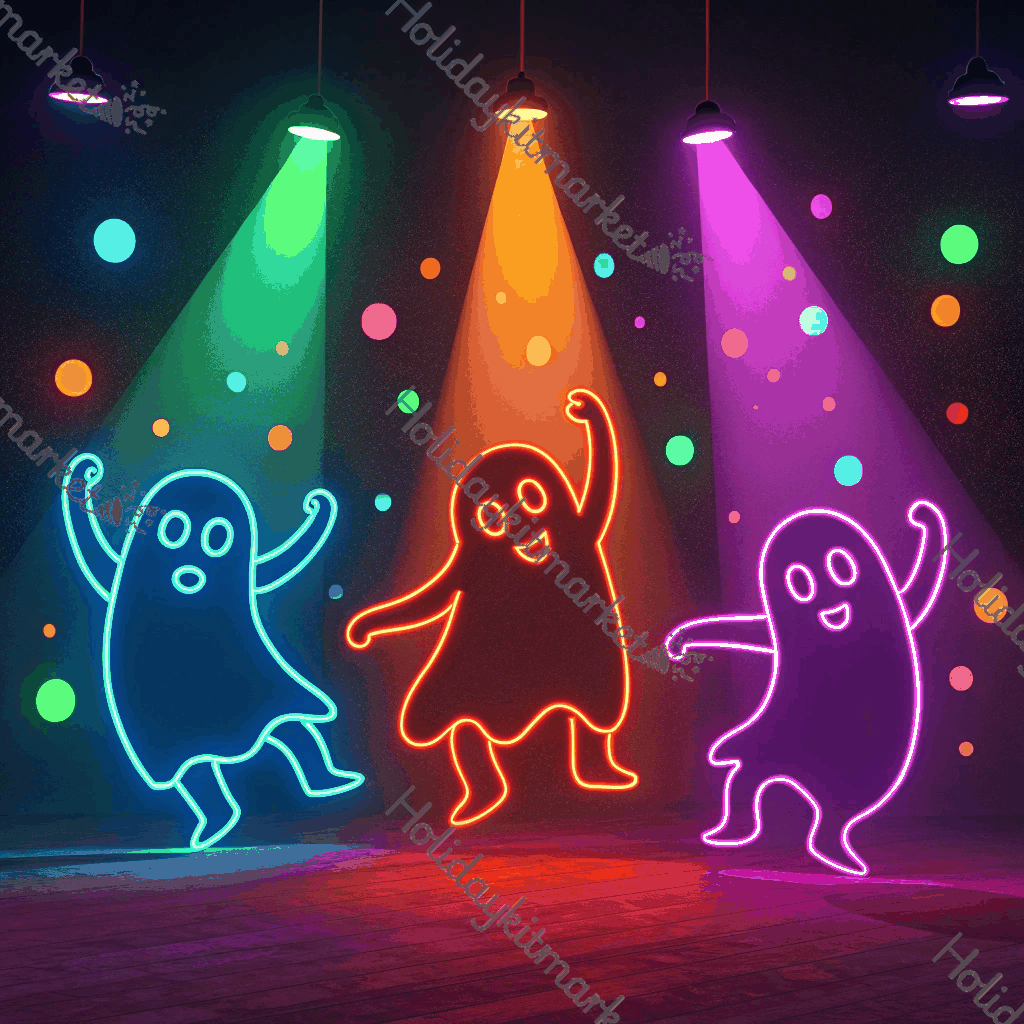 Neon Ghost Party Poster