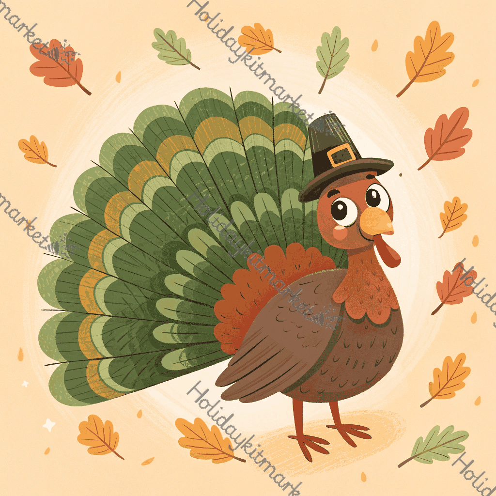 Turkey Feather Hat Poster