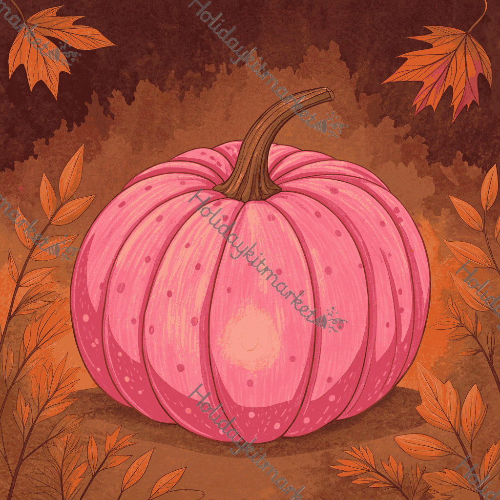 Fuchsia Pumpkin Core Poster