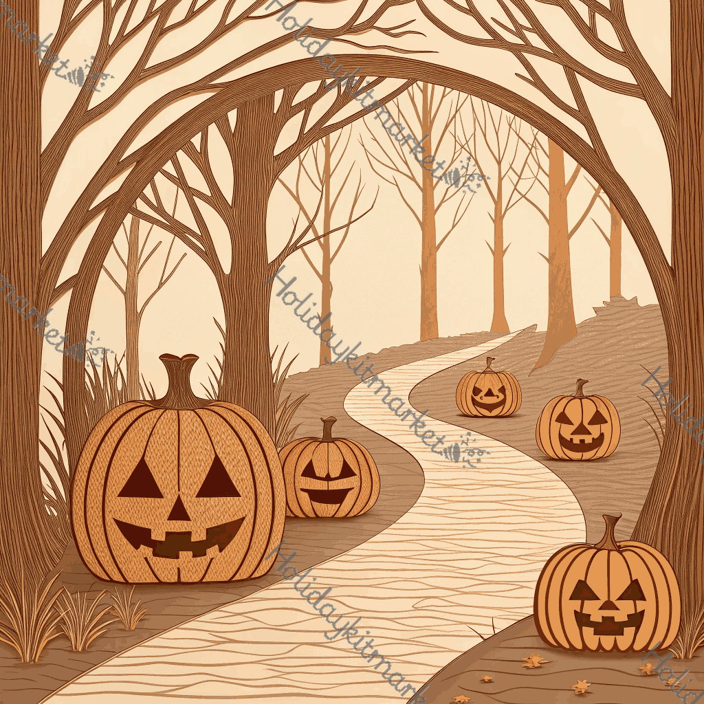 Lantern Lit Path Poster