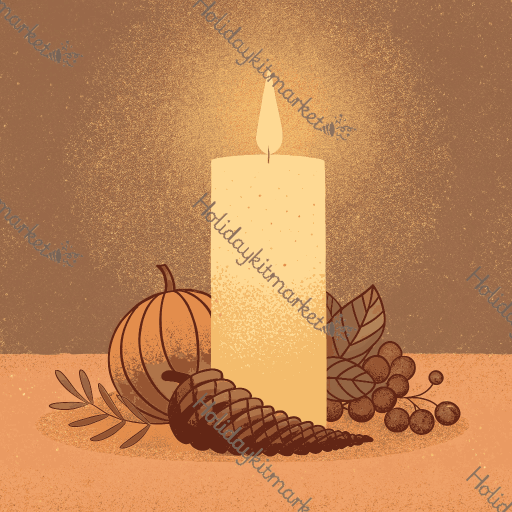 Candlelit Cornucopia Glow Poster