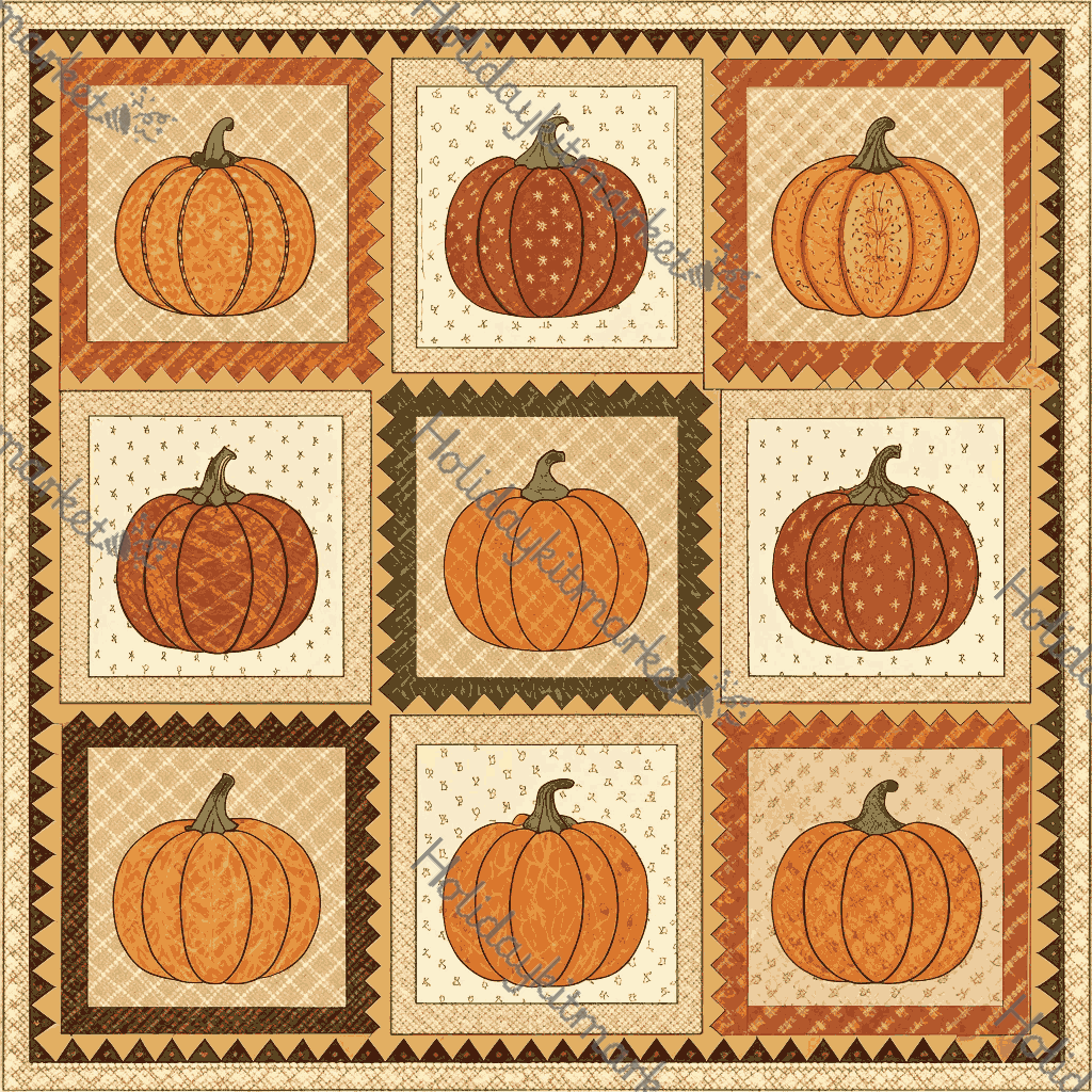 Quilted Harvest Patch Poster