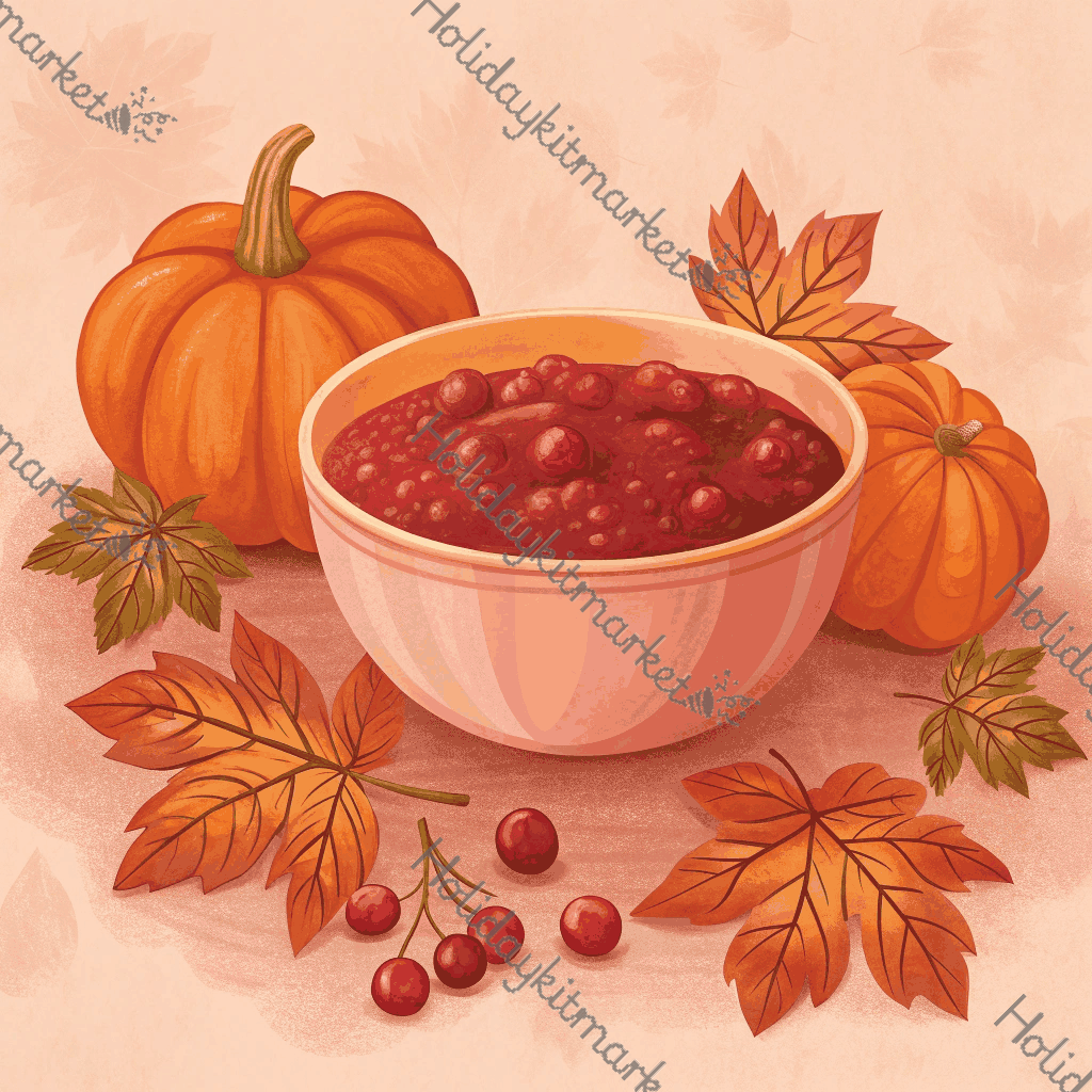 Peach Cranberry Sauce Poster