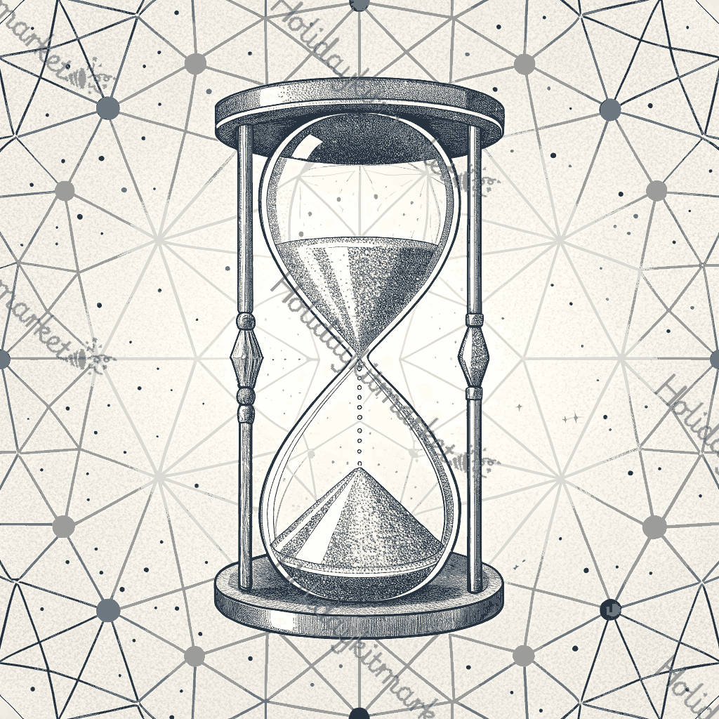 Geometric Hourglass Flip Poster