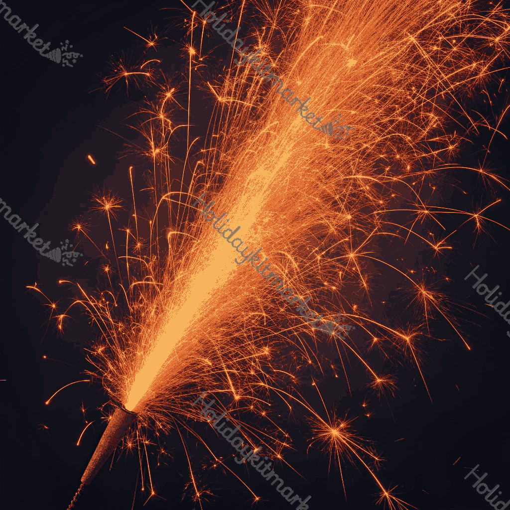 Flaming Sparkler Trail Poster