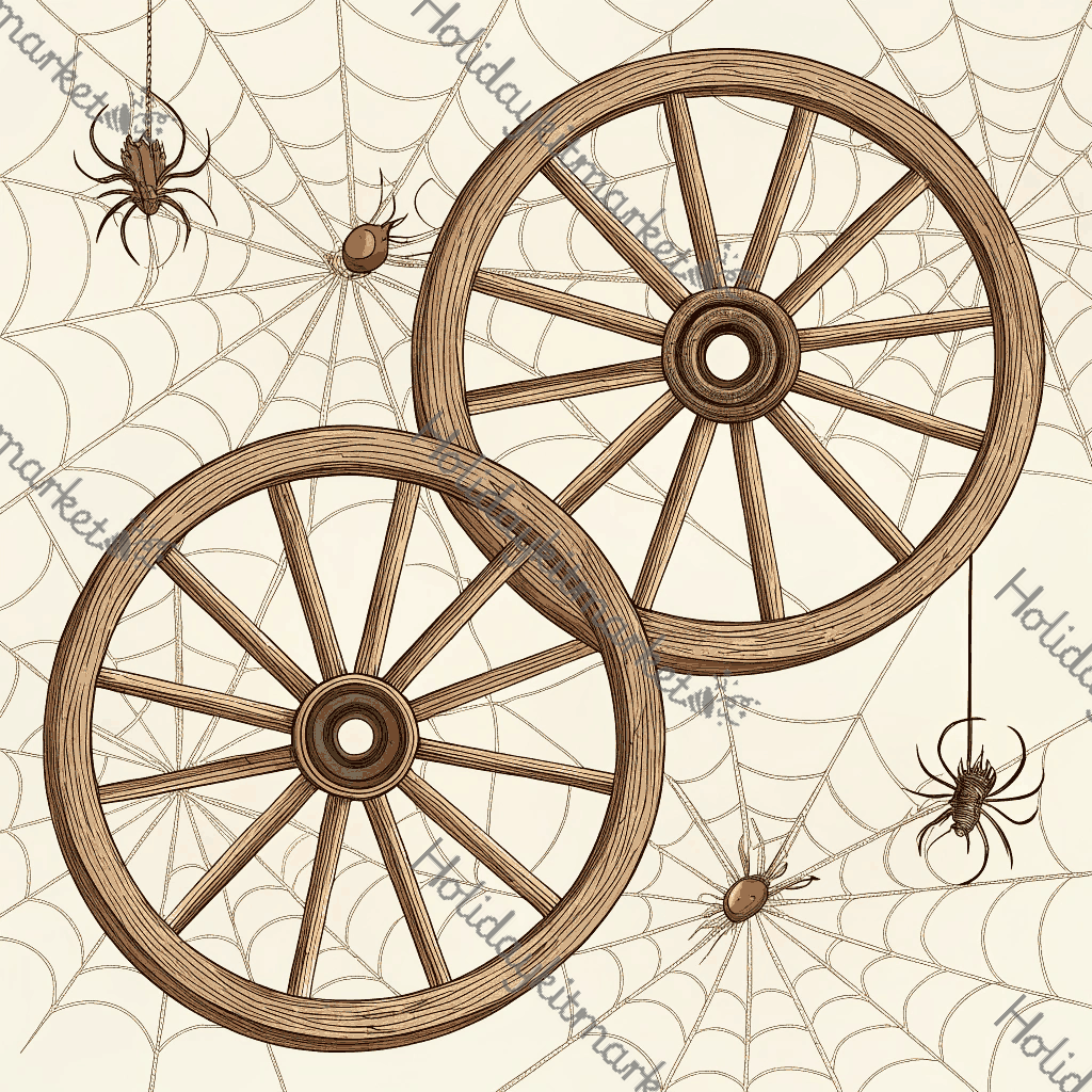Wagon Wheel Spiders Poster