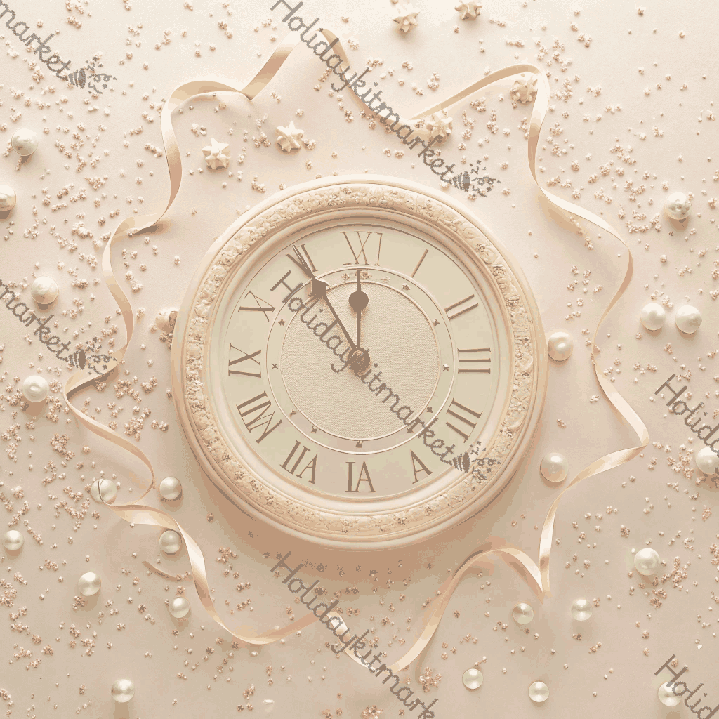 Ivory Clock Face Poster
