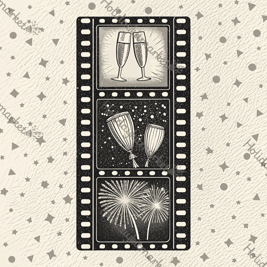 Vintage Photo Strip Poster