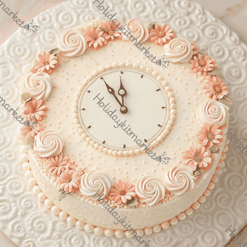 Buttercream Clock Cake Poster