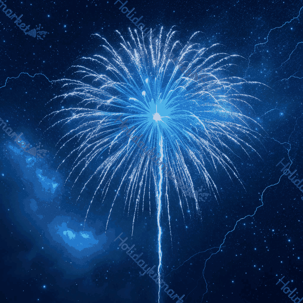 Plasma Blue Burst Poster