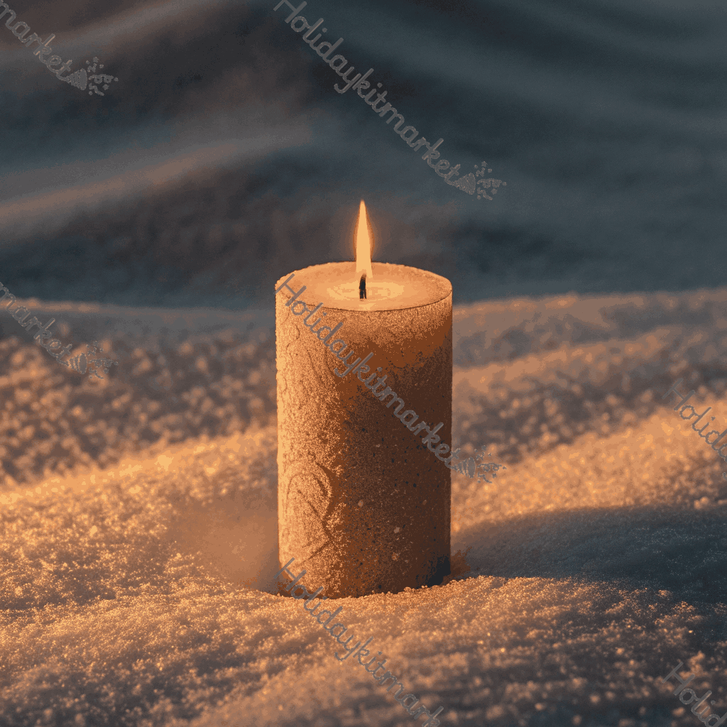 Candlelit Number Glow Poster