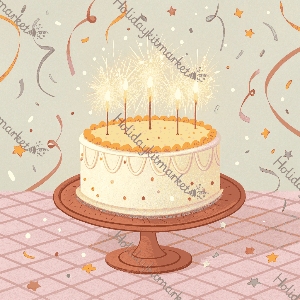 Vanilla Sparkler Cake Poster
