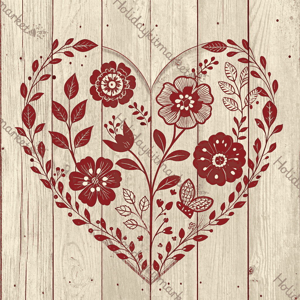 Wooden Love Sign Poster