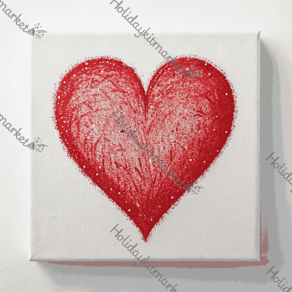 Single Red Heart Poster