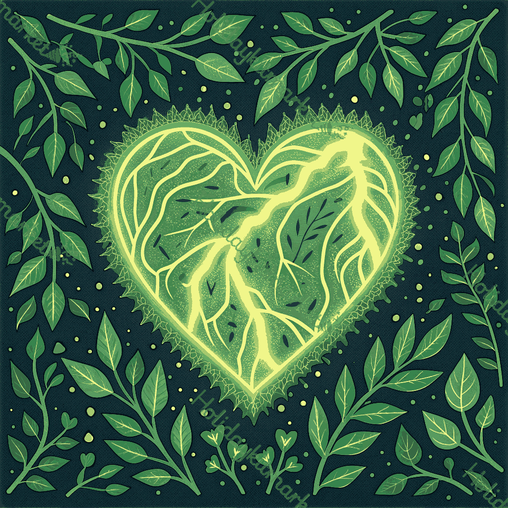 Lime Heart Spark Poster