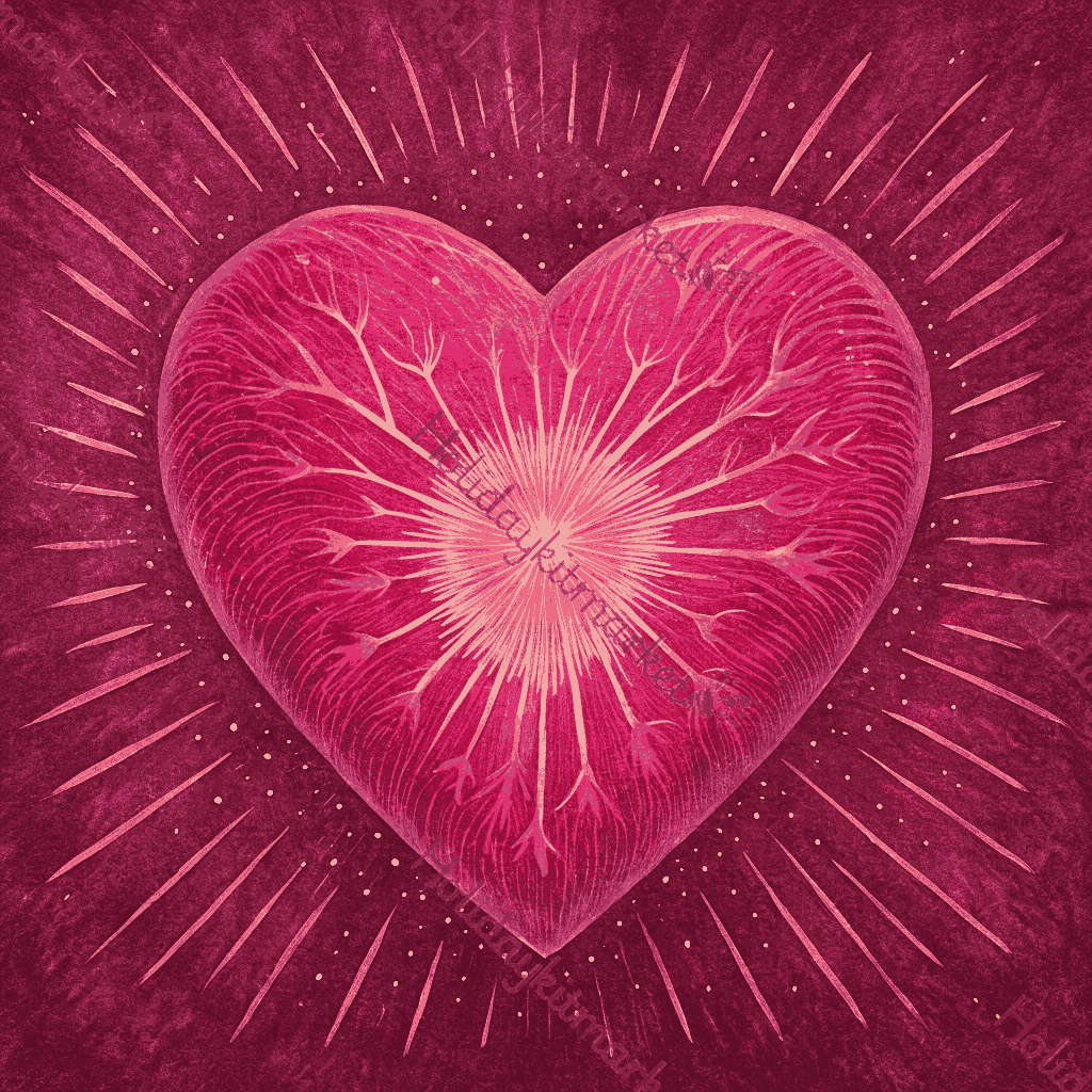Fuchsia Heart Core Poster