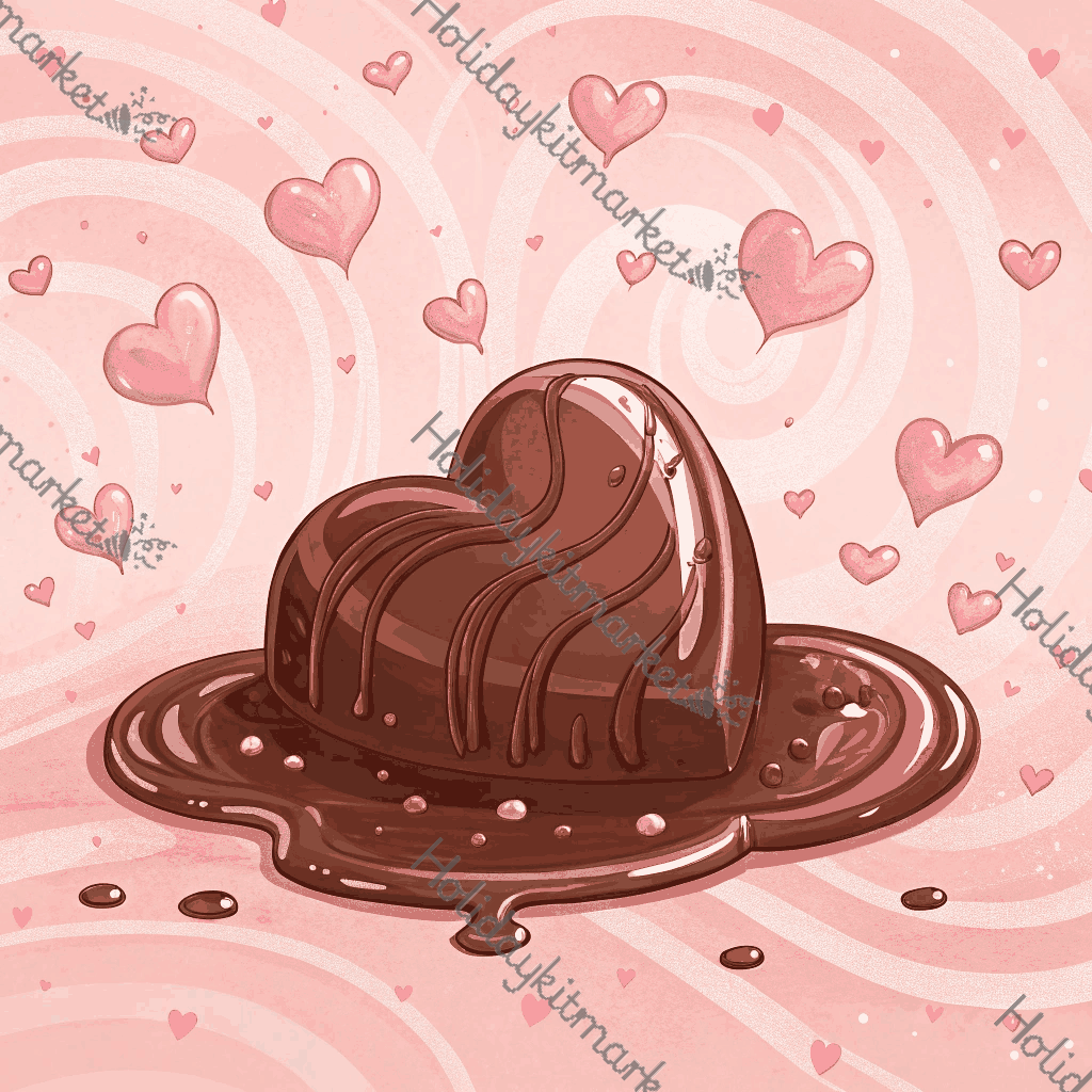 Chocolate Heart Melt Poster