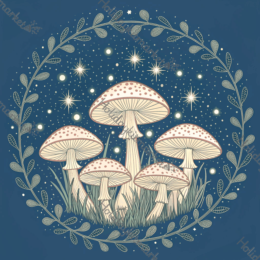 Mushroom Circle Spell Poster