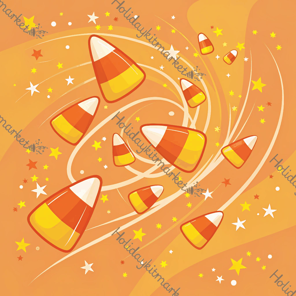 Candy Corn Chaos Poster