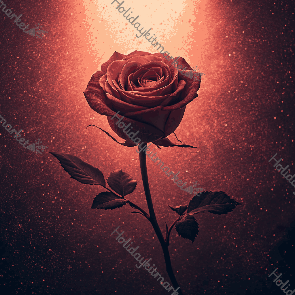 Candlelit Rose Glow Poster