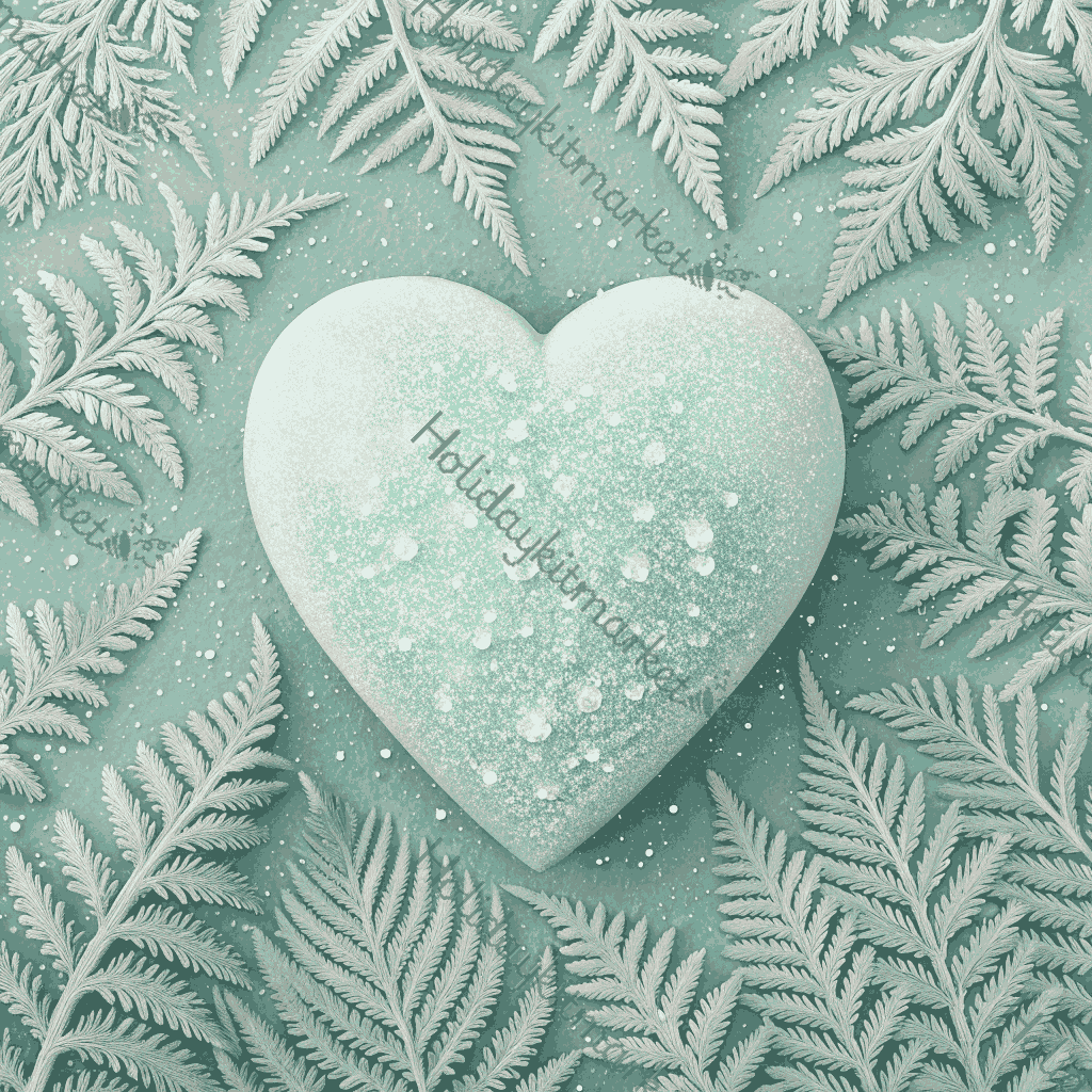 Mint Heart Frost Poster