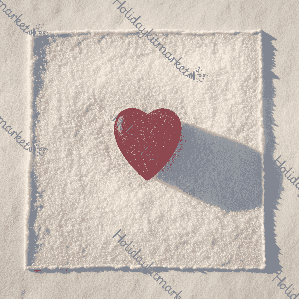 Lone Heart Shadow Poster