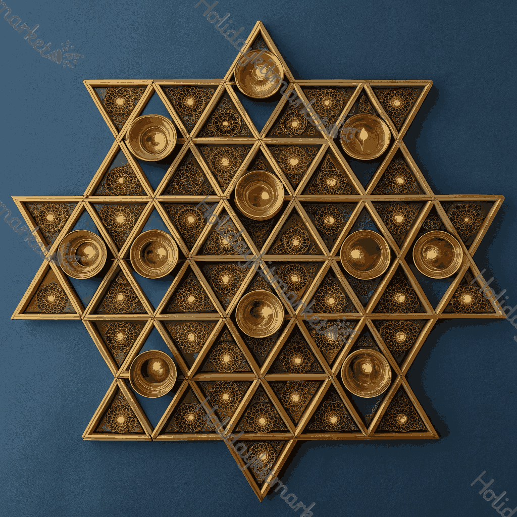 Geometric Diya Grid Poster
