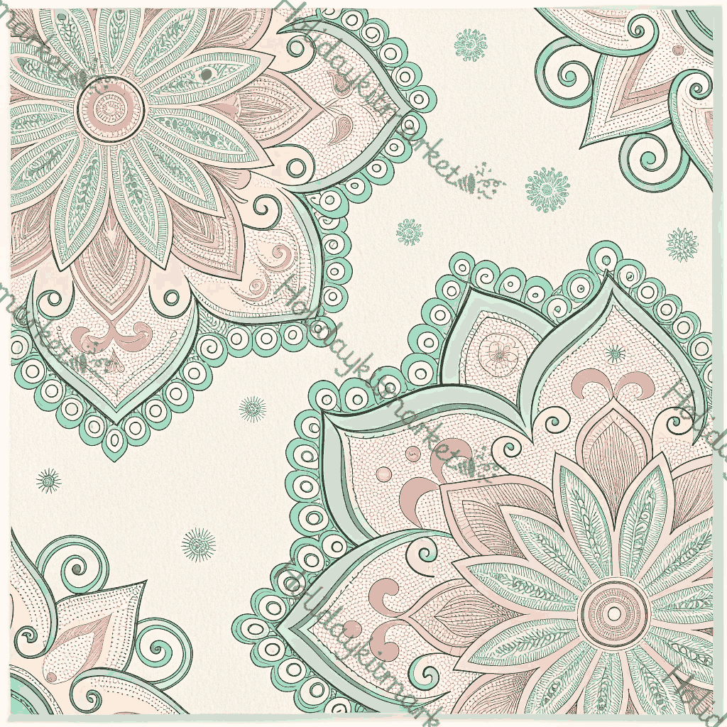 Pastel Rangoli Swirl Poster