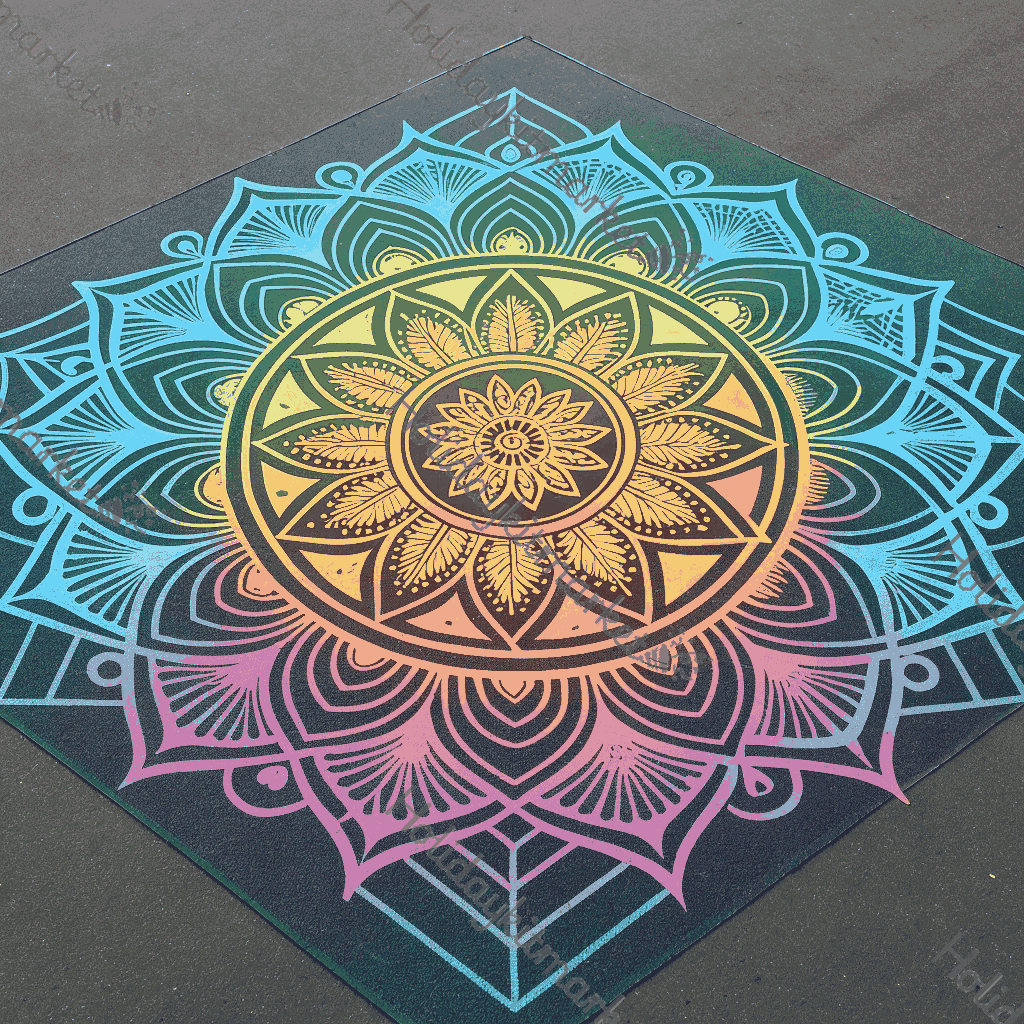 Holographic Rangoli Spin Poster