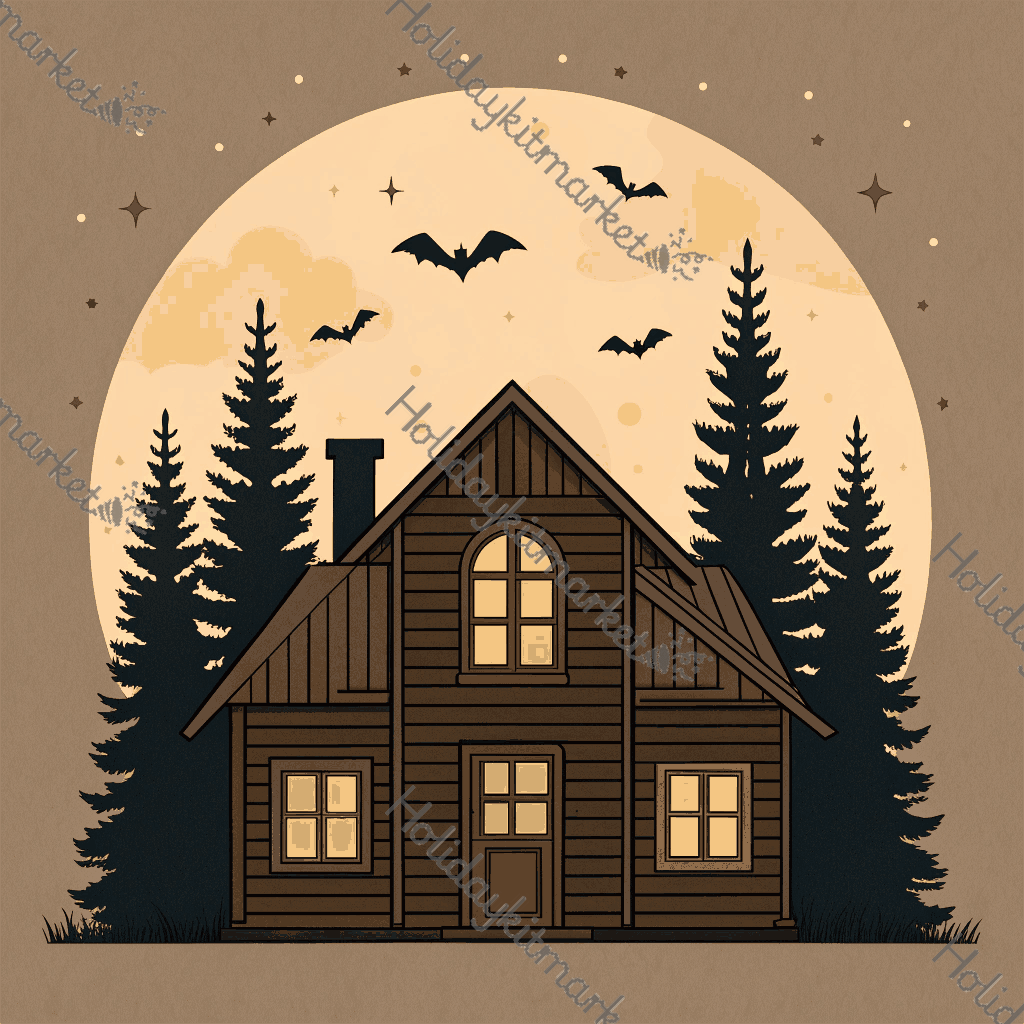 Rustic Witch Cottage Poster