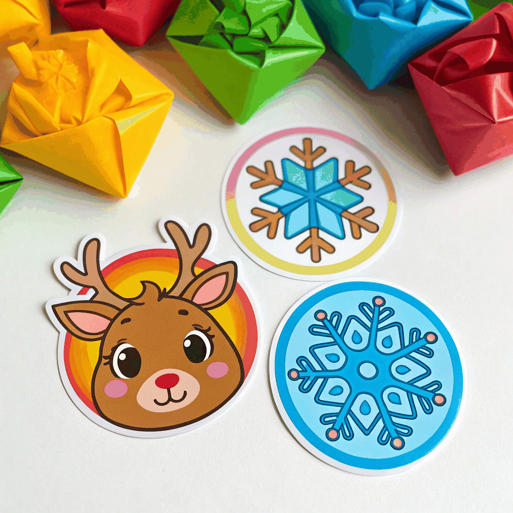 Custom Festive Holiday Sticker Design