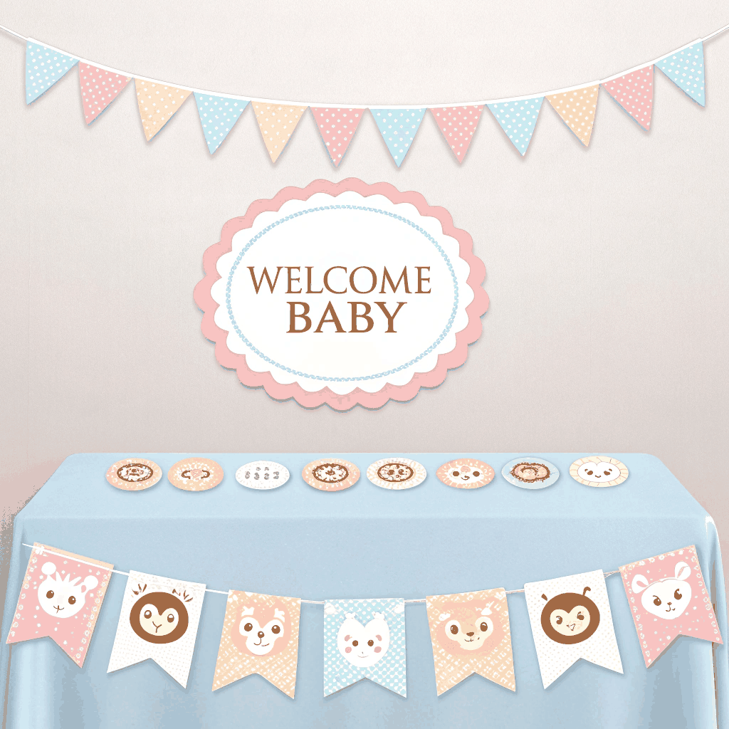Bespoke Baby Shower Decor Kit Creation Service