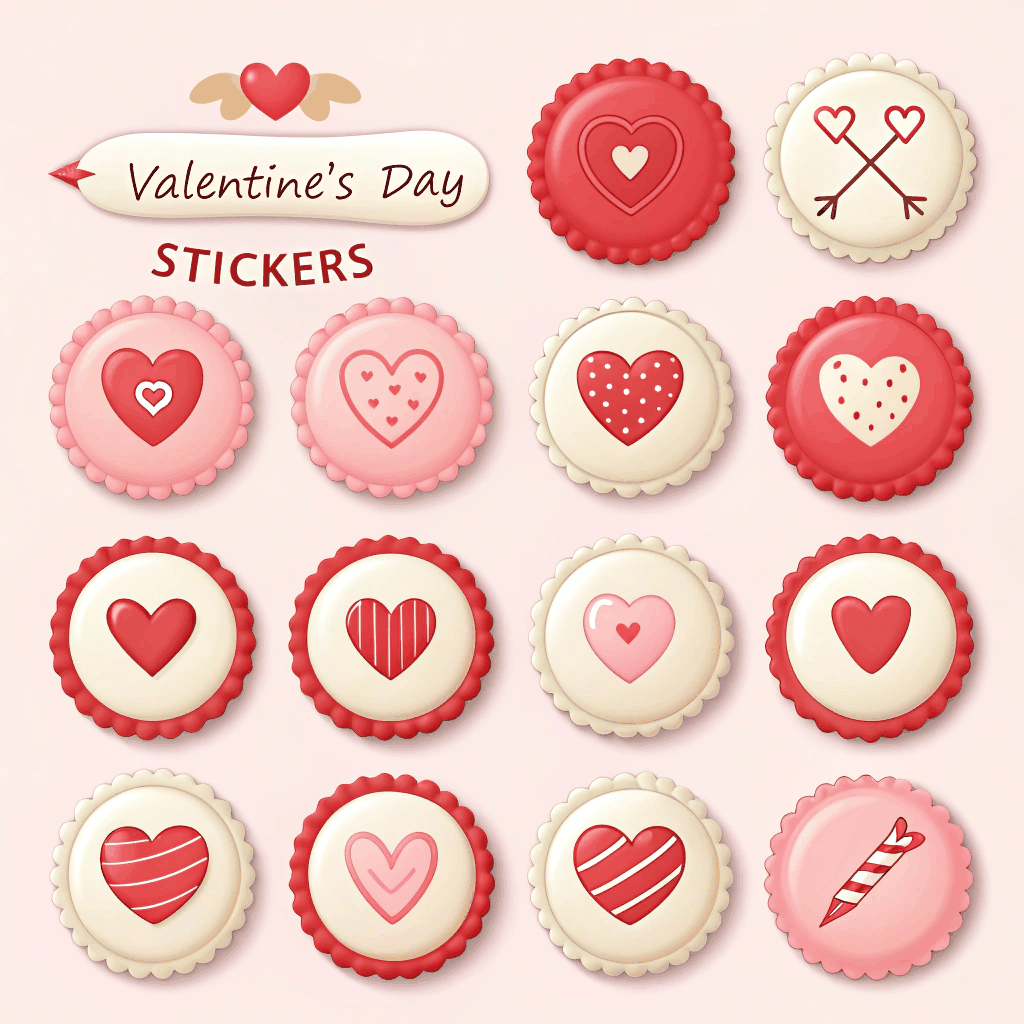 Bespoke Valentine’s Day Sticker Set Creation
