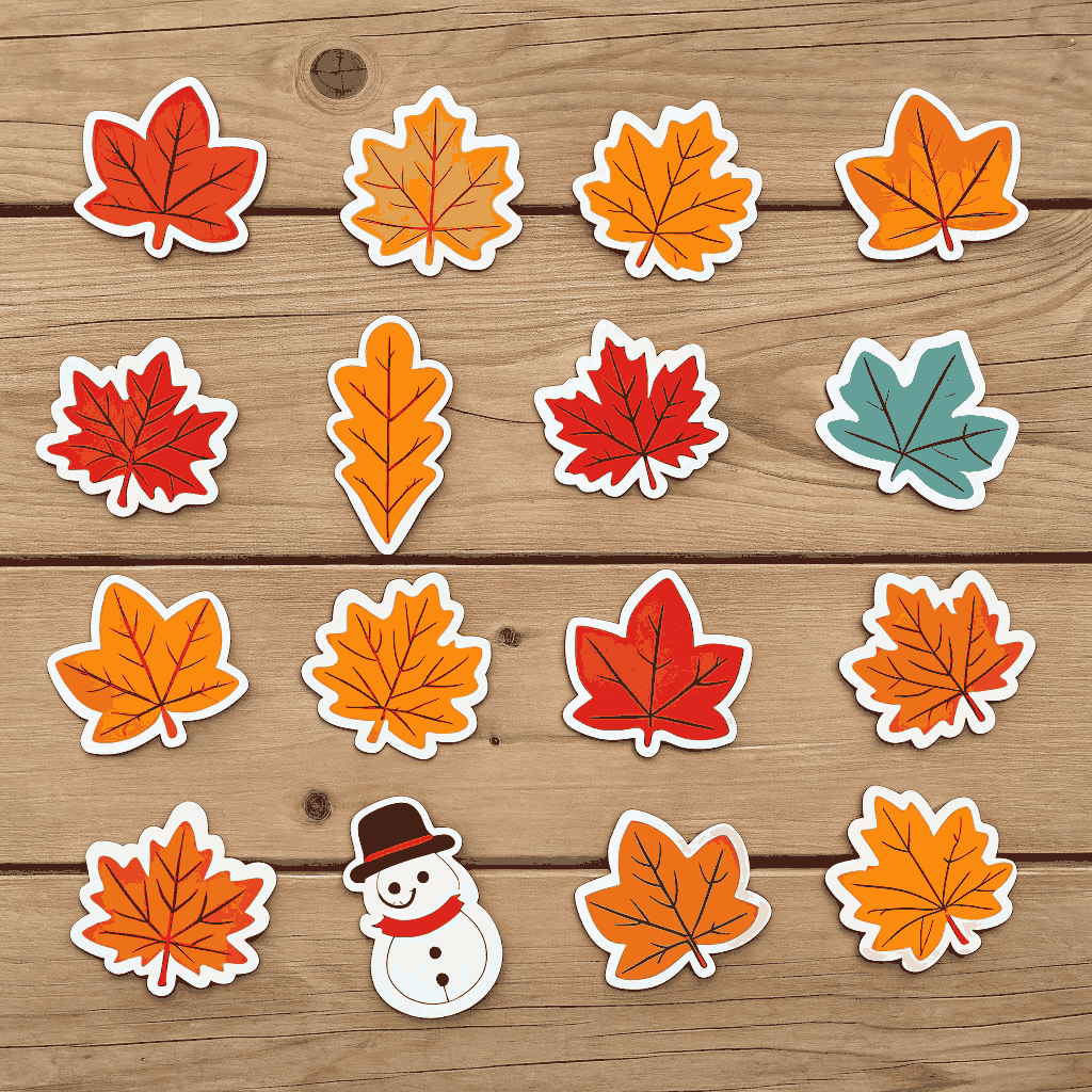 Unique Seasonal Sticker Array