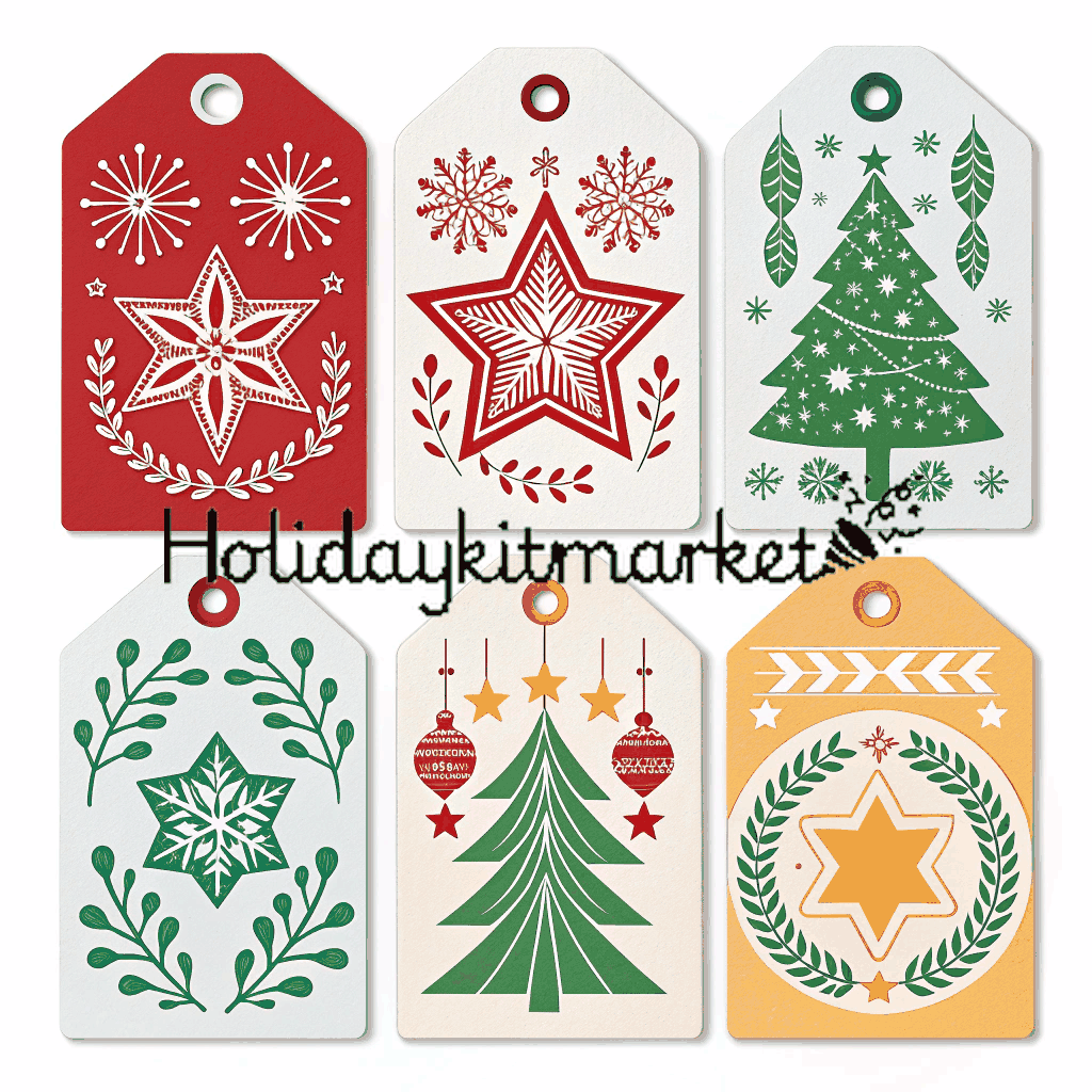 Vintage Thanksgiving Gift Wrap Stencils