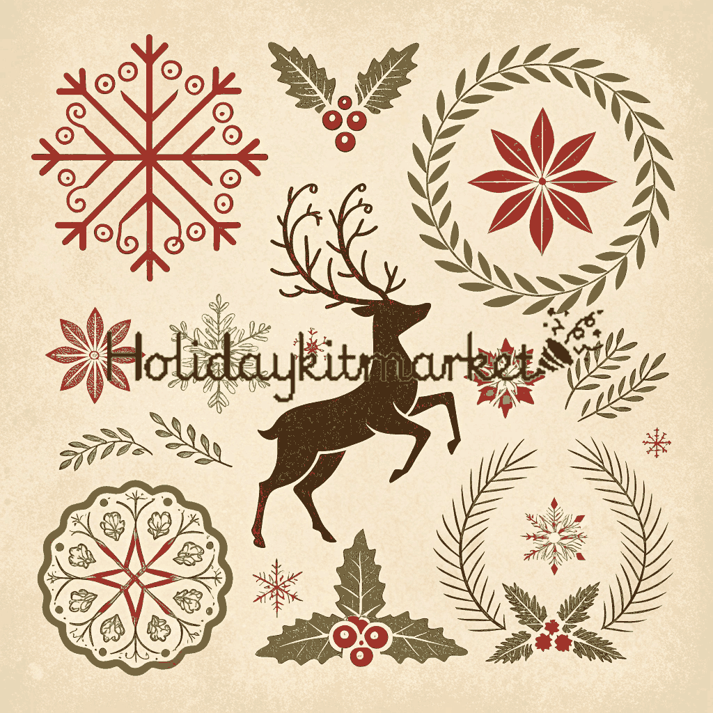 Vintage Harvest Gift Wrap Stencils