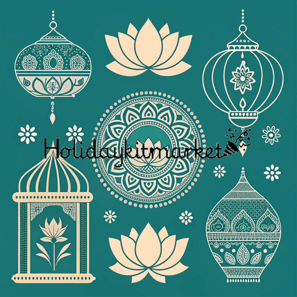 Diwali Dazzle Minimalist Stencil Set