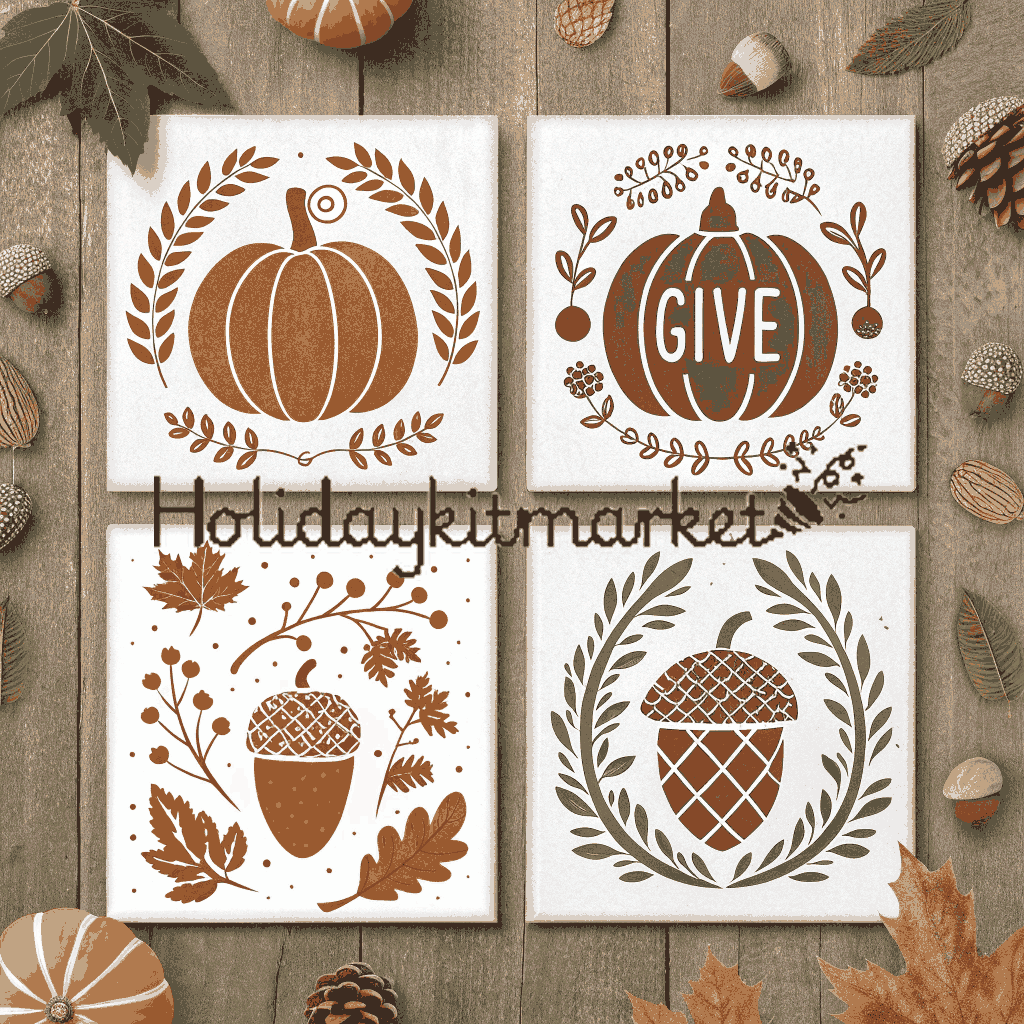 Rustic Diwali Doodle Stencils