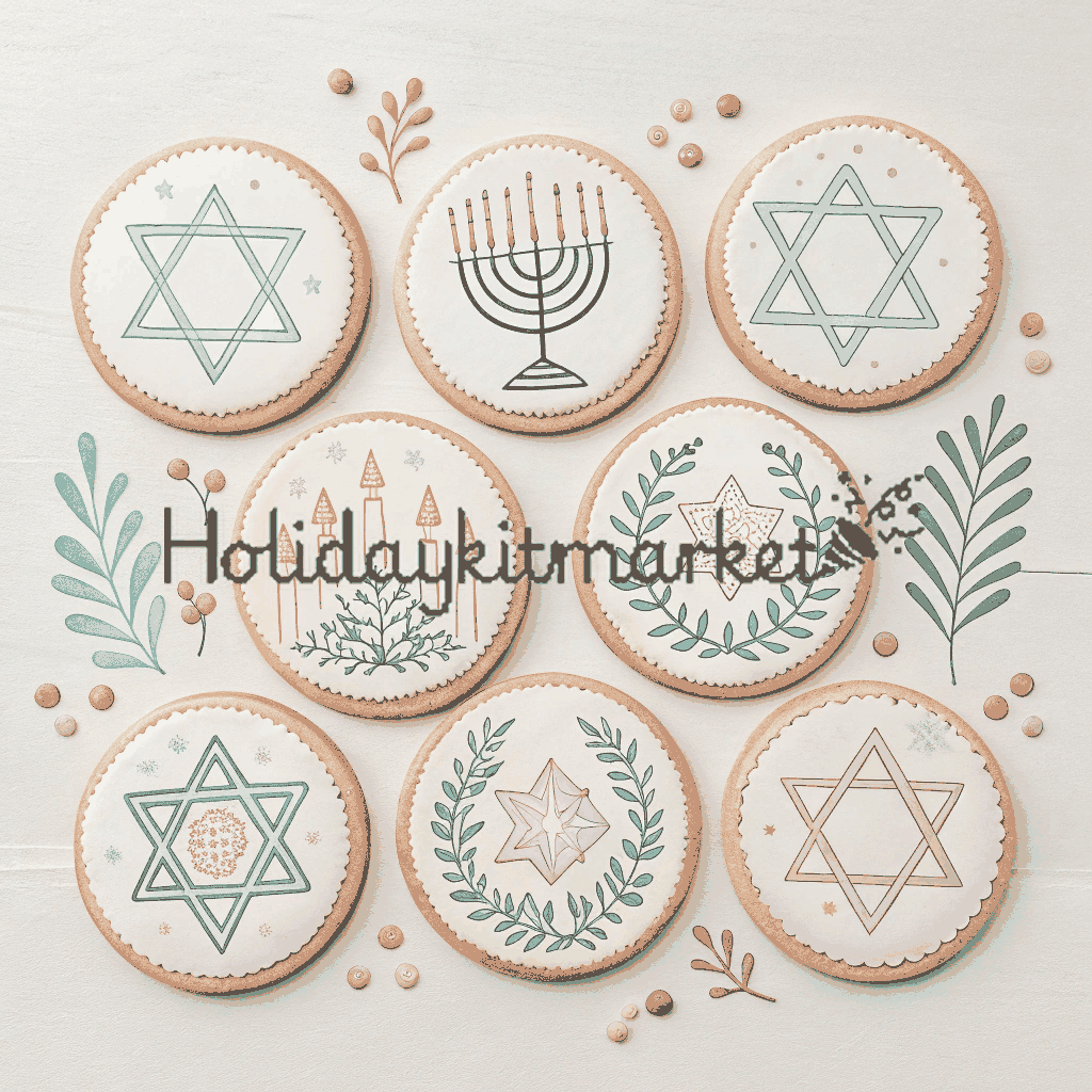 Whimsical Hanukkah Gift Wrap Stencils