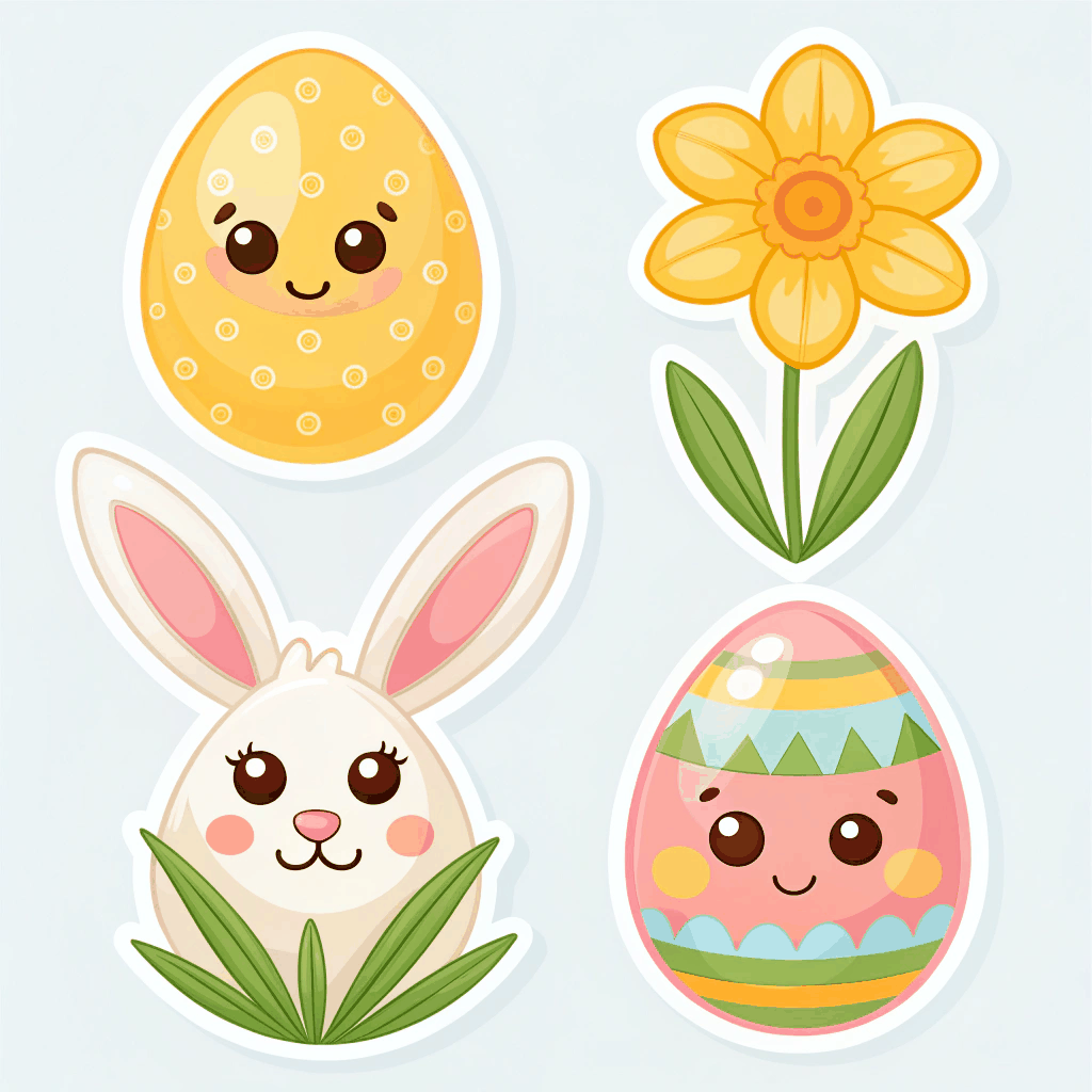 Countryside Easter Sticker Collection