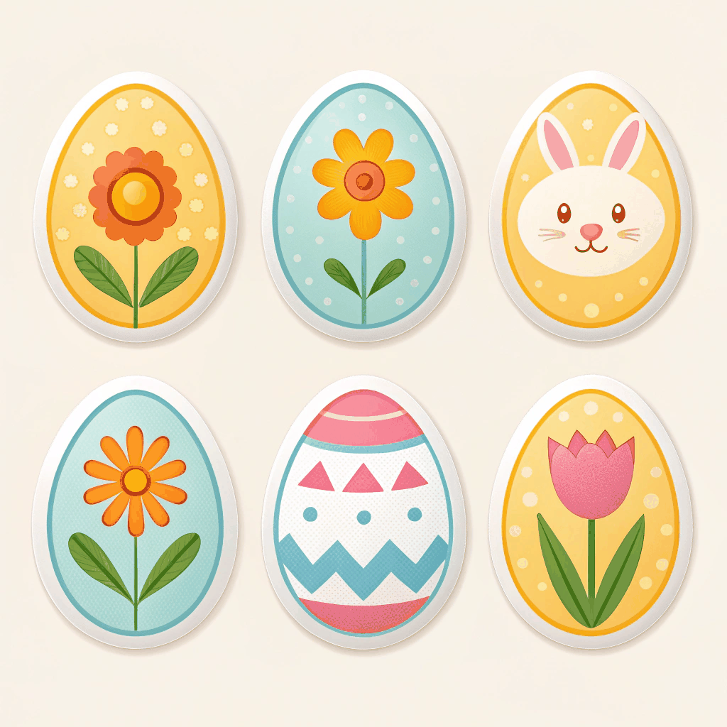 Pastel Twirl Sticker Collection