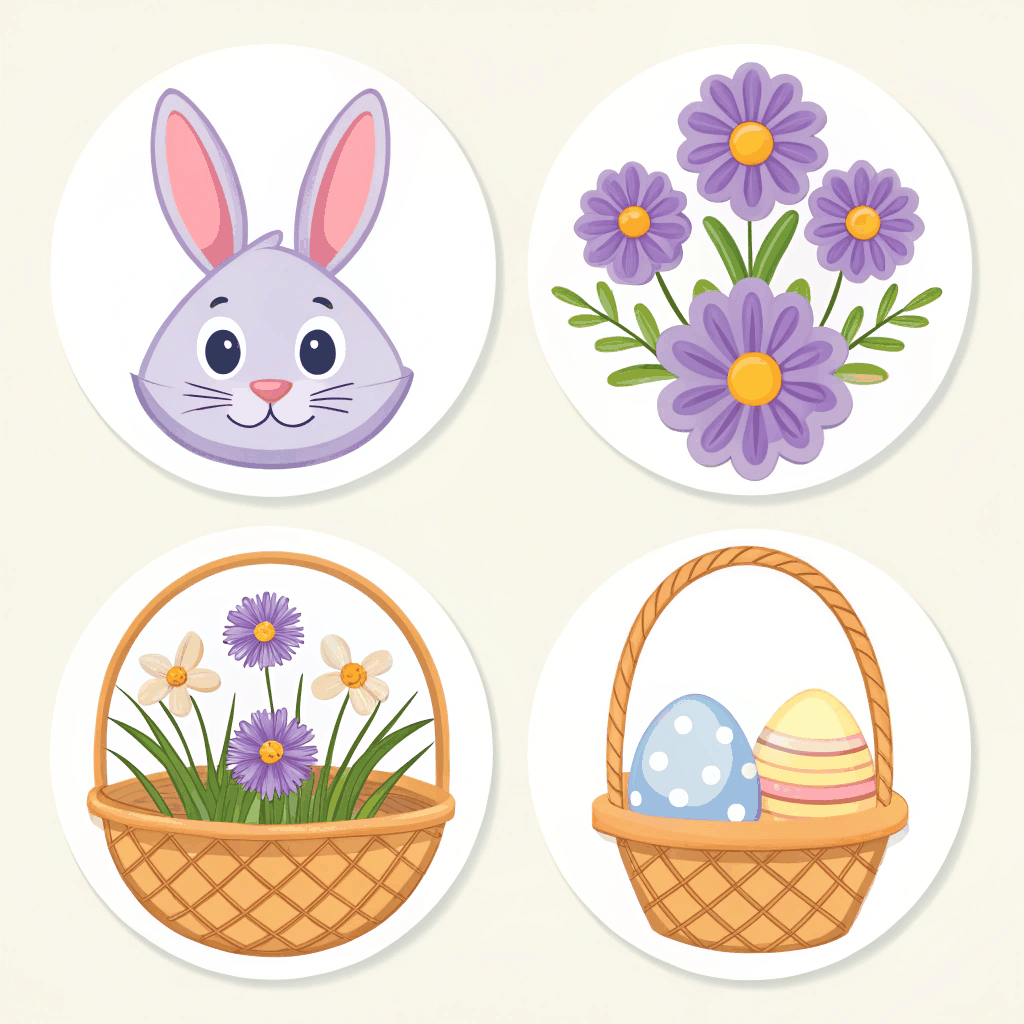 Rabbit & Bloom Sticker Set