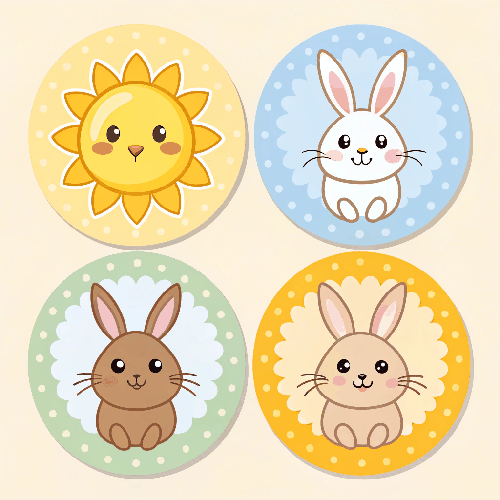 Geometric Halo Sticker Pack