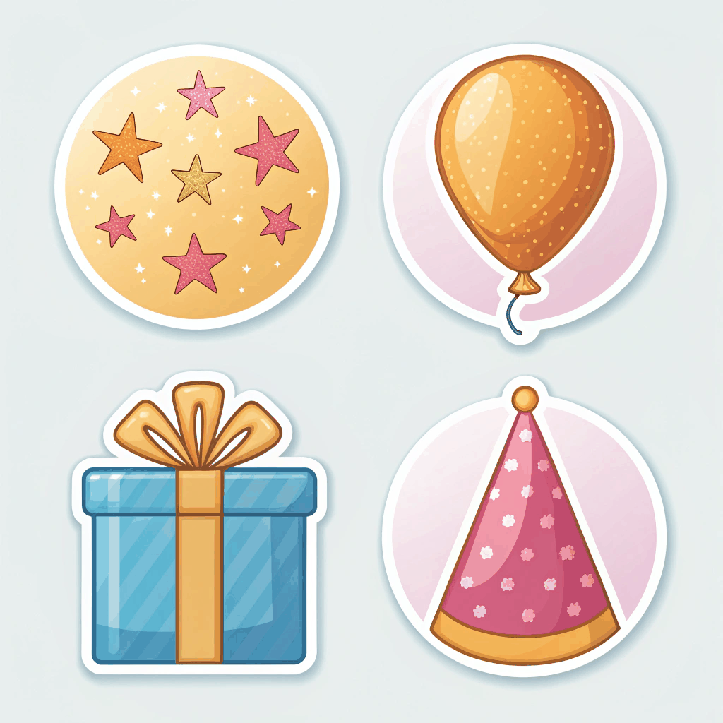 Happy Birthday Sticker Set